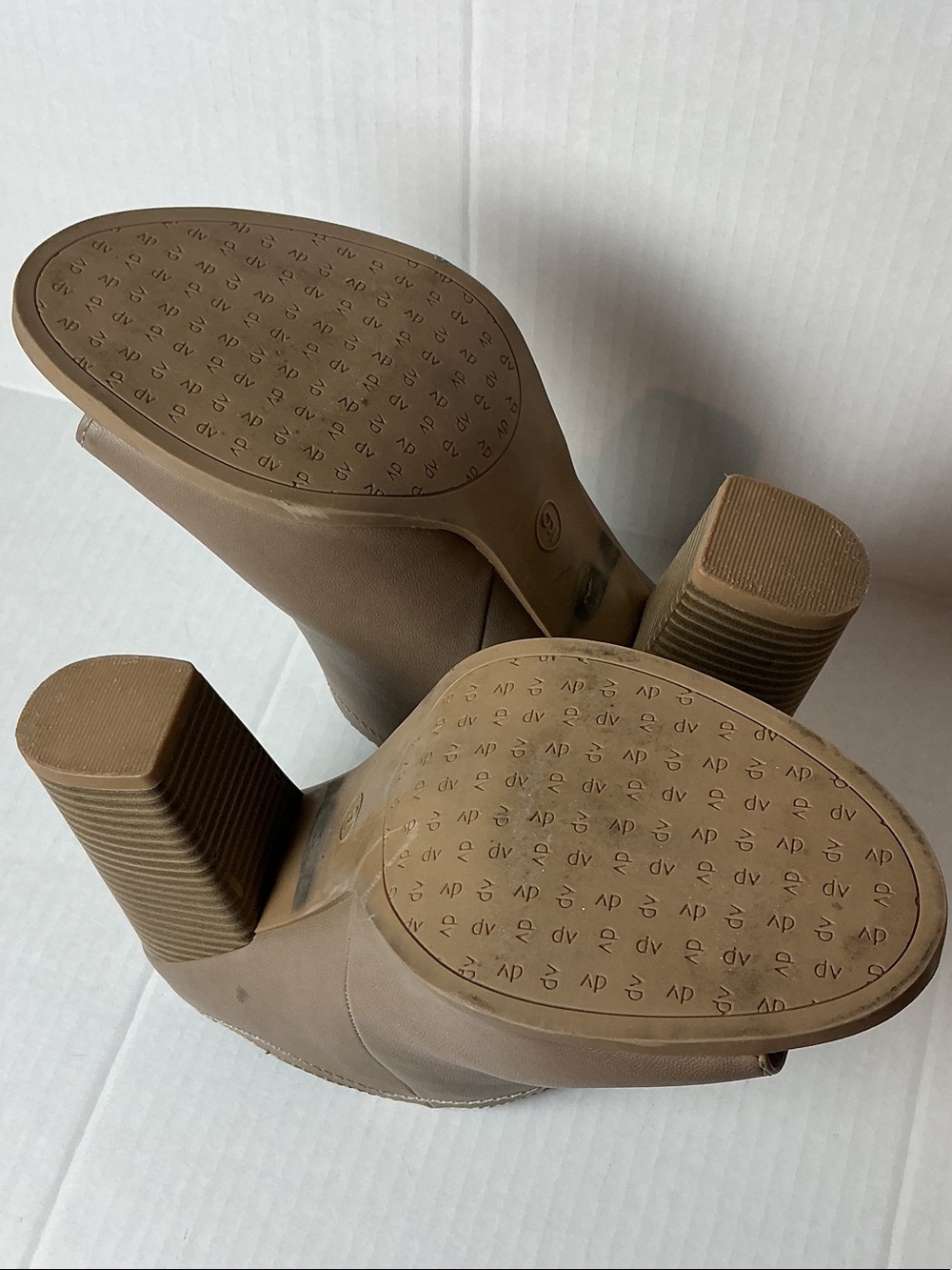 DV by Dolce Vita Taupe Open-Toe Block Heel Booties - Picture 7 of 7